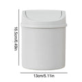 Mini Desktop Trash Can with Lid – Small Tabletop Waste Bin Desktop Trash Can Babs Grey