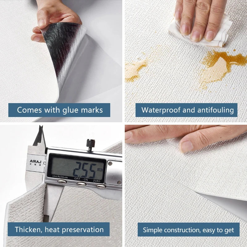 3D Linen Peel & Stick Wallpaper – Waterproof Self-Adhesive Roll Peel & Stick Wallpaper Babs