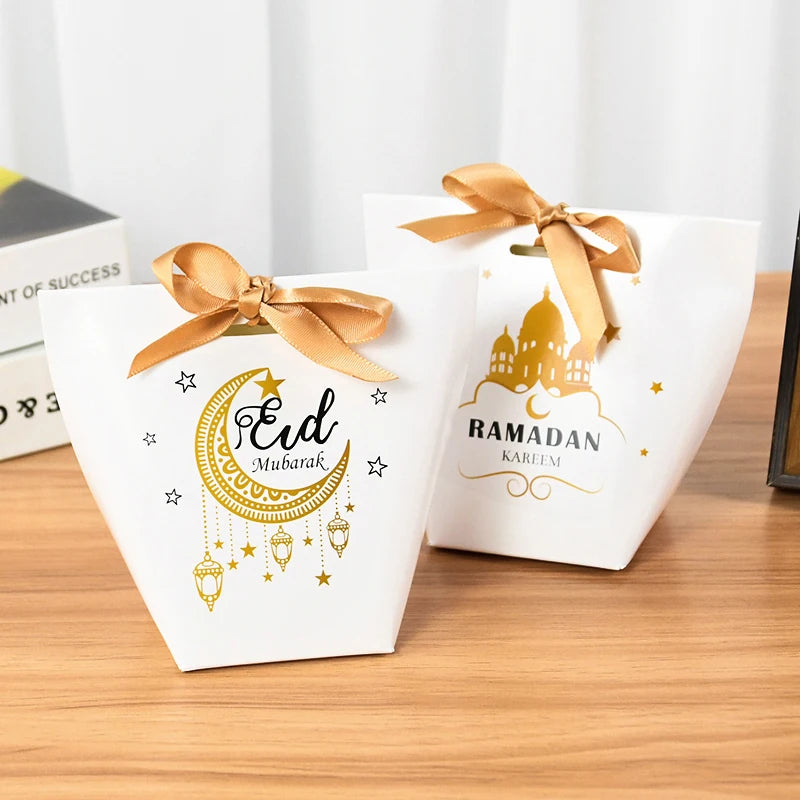 Eid Mubarak Gift Boxes & Ramadan Candy Bags – 5/10Pcs Festival Gift Boxes Babs