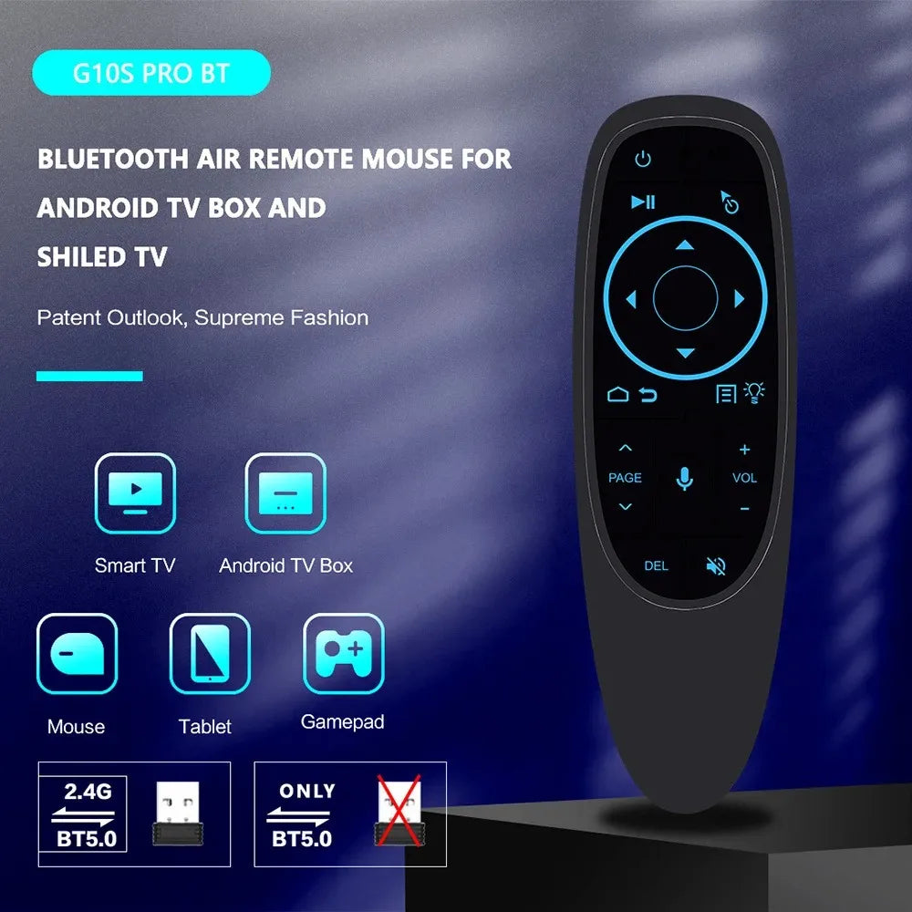 G10S Pro BT Voice Remote BT5.0 Air Mouse Gyroscope Backlit Voice Air Mouse Remote Babs