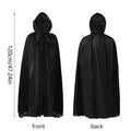 Black Long Hooded Cape – Halloween Witch Costume Cloak 120–140cm Halloween Costume Cape Babs 120cm
