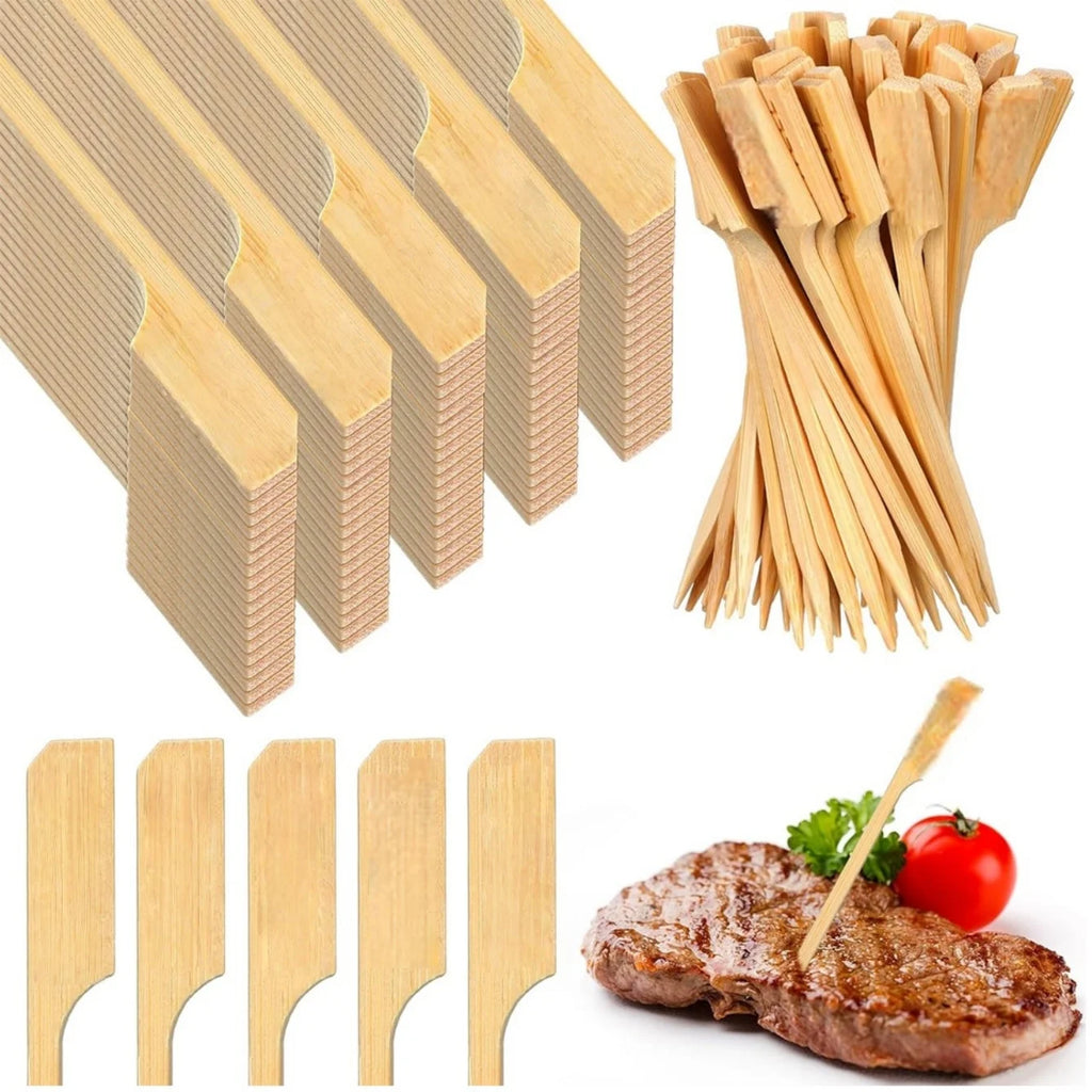 100PCS Bamboo Skewers – BBQ, Cocktail & Appetizer Picks Bamboo Skewers Babs
