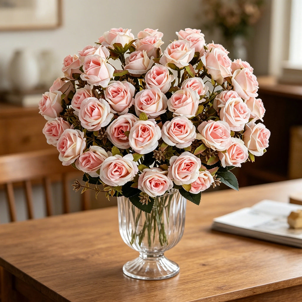 Silk Artificial Carnation Rose Bouquet – Wedding & Home Decor Artificial Flower Bouquet Babs