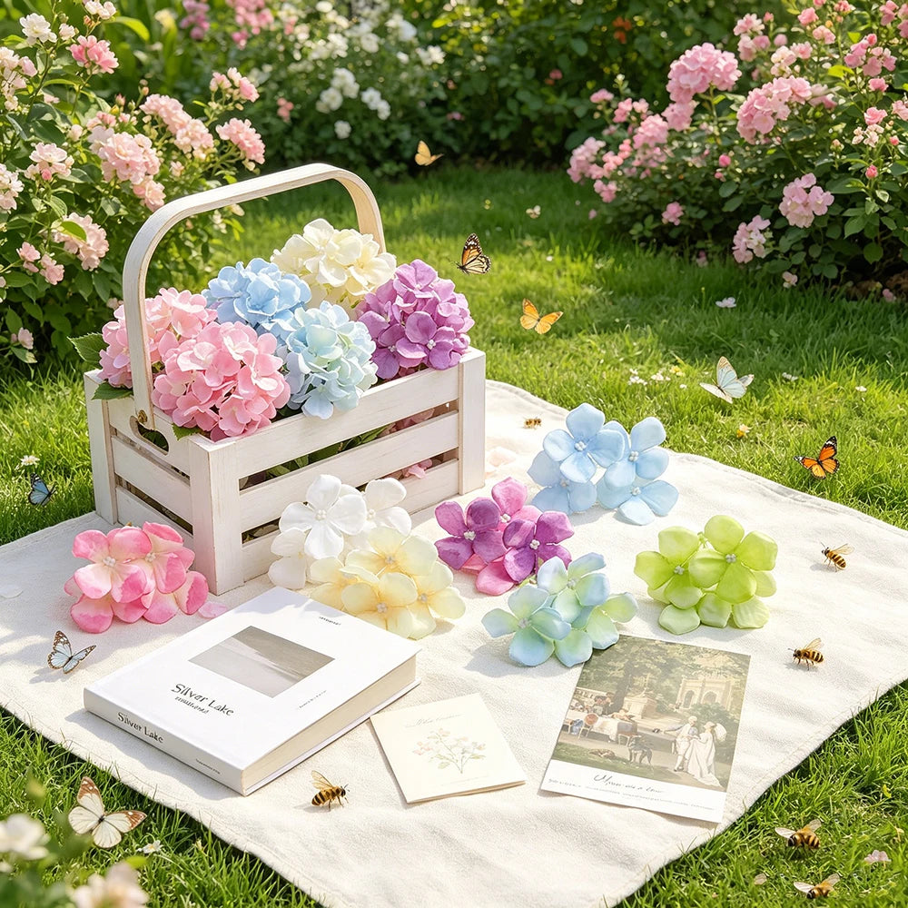 Artificial Silk Hydrangea Flower Heads – Wedding & Home Décor Artificial Silk Flowers Babs