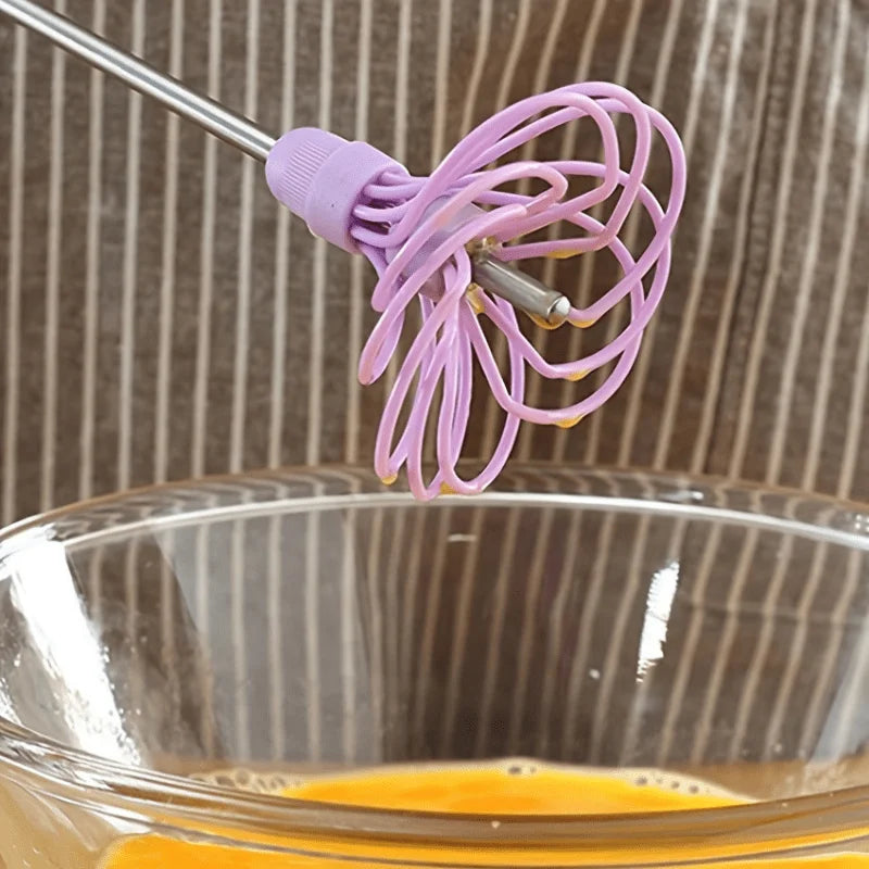 Semi-Automatic Hand Push Egg Whisk – Stainless Steel Beater Egg Whisk Beater Babs