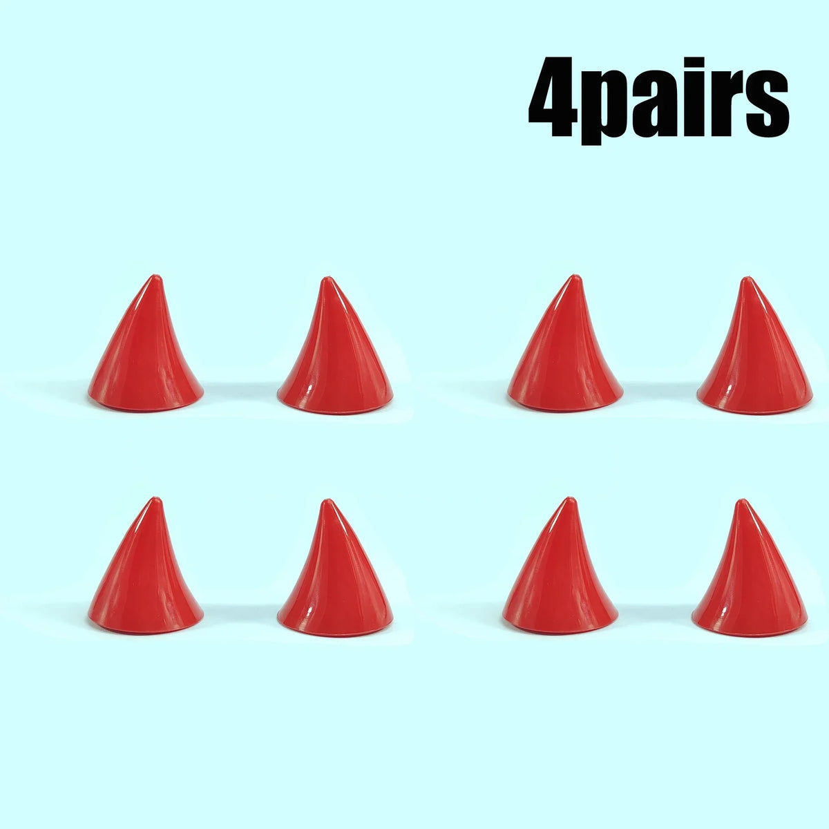 Devil Horn Helmet Decoration Suction Cup – Unisex 1-20 Pairs Helmet Decoration Babs Red-4pairs
