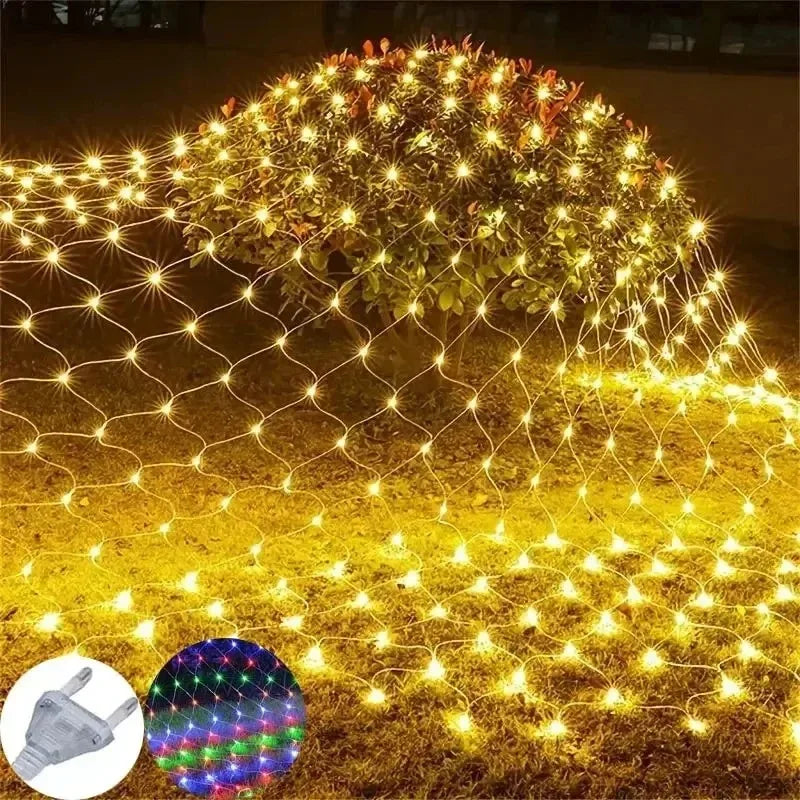 96 LED Net Mesh String Lights 1.5x1.5M – Christmas & Wedding Decor LED Mesh String Lights Babs