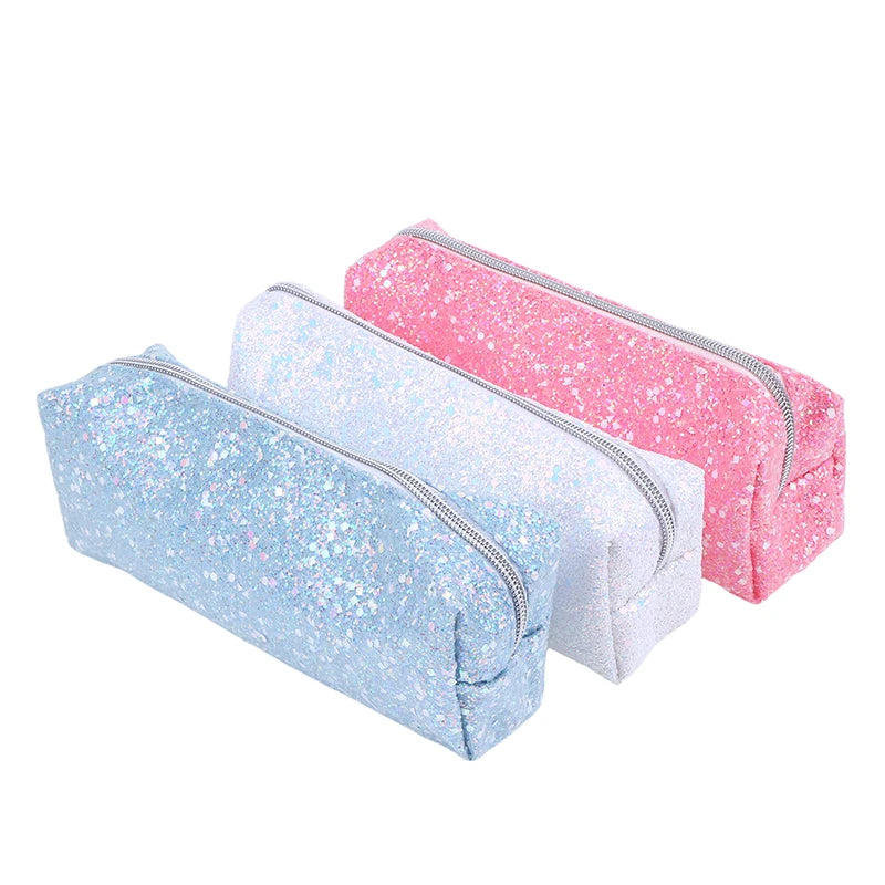Kawaii Glitter Sequin Pencil Case & Cosmetic Bag – Oxford Glitter Pencil Case Babs