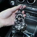 Camellia Rhinestone Car Key Case – Universal Diamond Key Cover Car Key Case Babs black