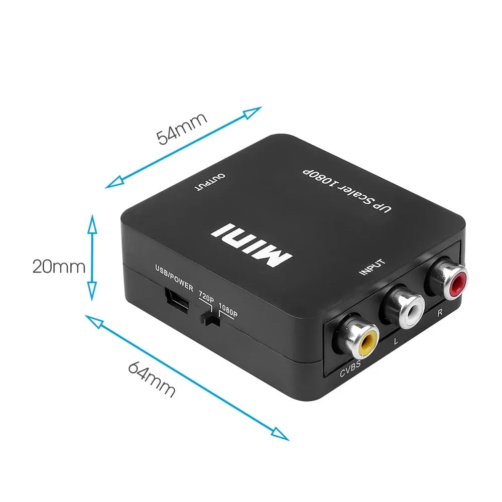 RCA to HDMI Converter 1080P – AV to HDMI Adapter | KEBIDUMEI AV to HDMI Converter Babs