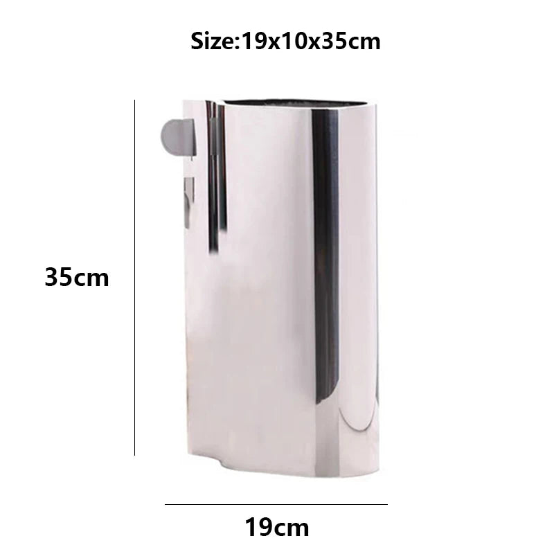 Modern Minimalist Metal Vase – Nordic Style Home Décor Decorative Metal Vase Babs Silver-High