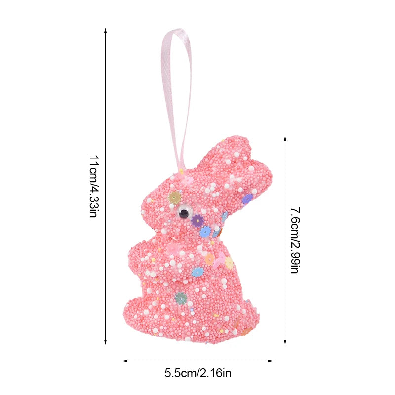 Easter Foam Bunny Hanging Ornaments 6/12 Pcs – Spring Decor Easter Hanging Ornaments Babs