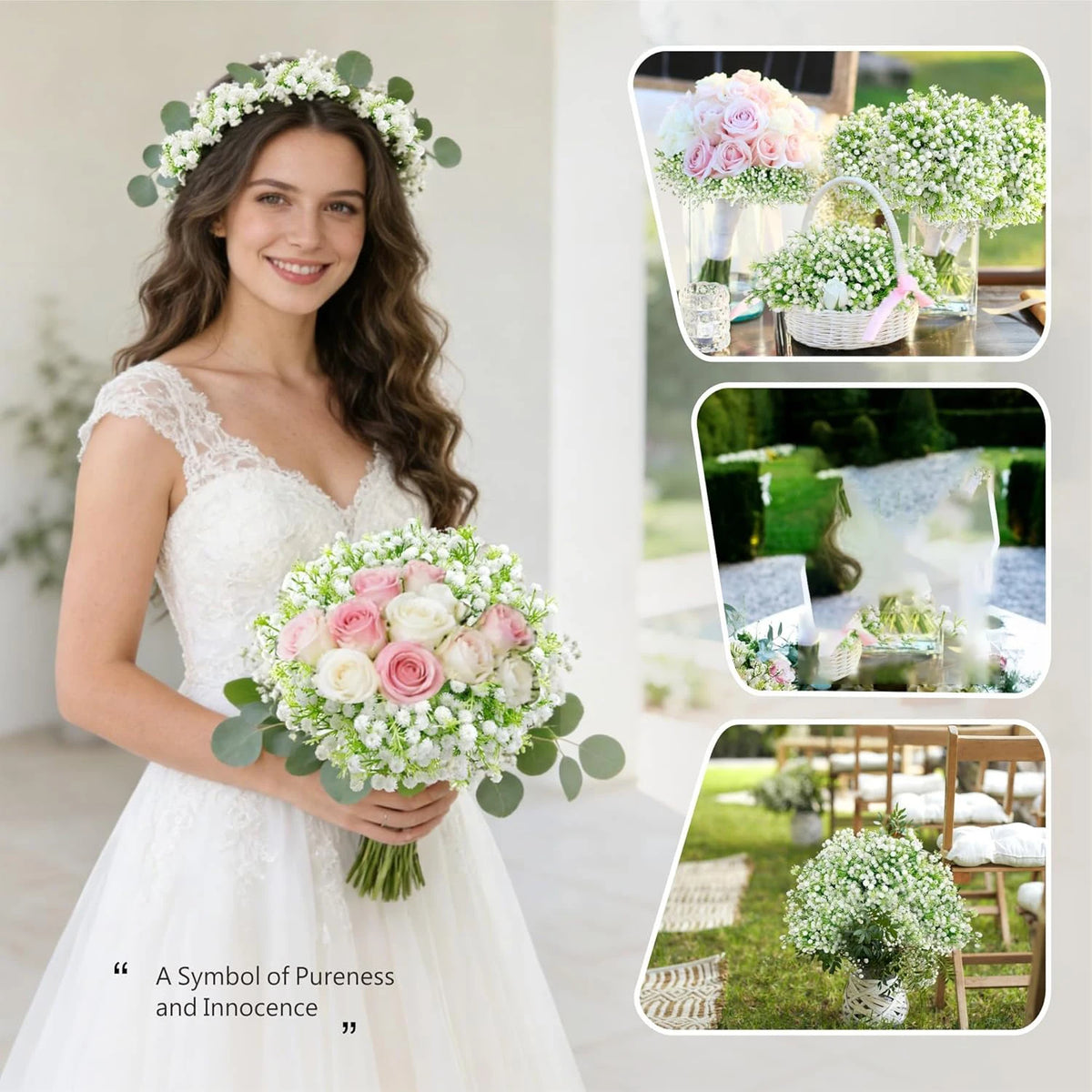 Artificial Gypsophila Flowers – Wedding, Home & DIY Décor Artificial Flower Branch Babs