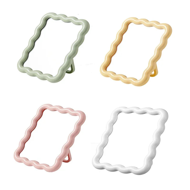 Corrugated Foldable Makeup Mirror – Portable Desktop & Compact Compact Makeup Mirror Babs