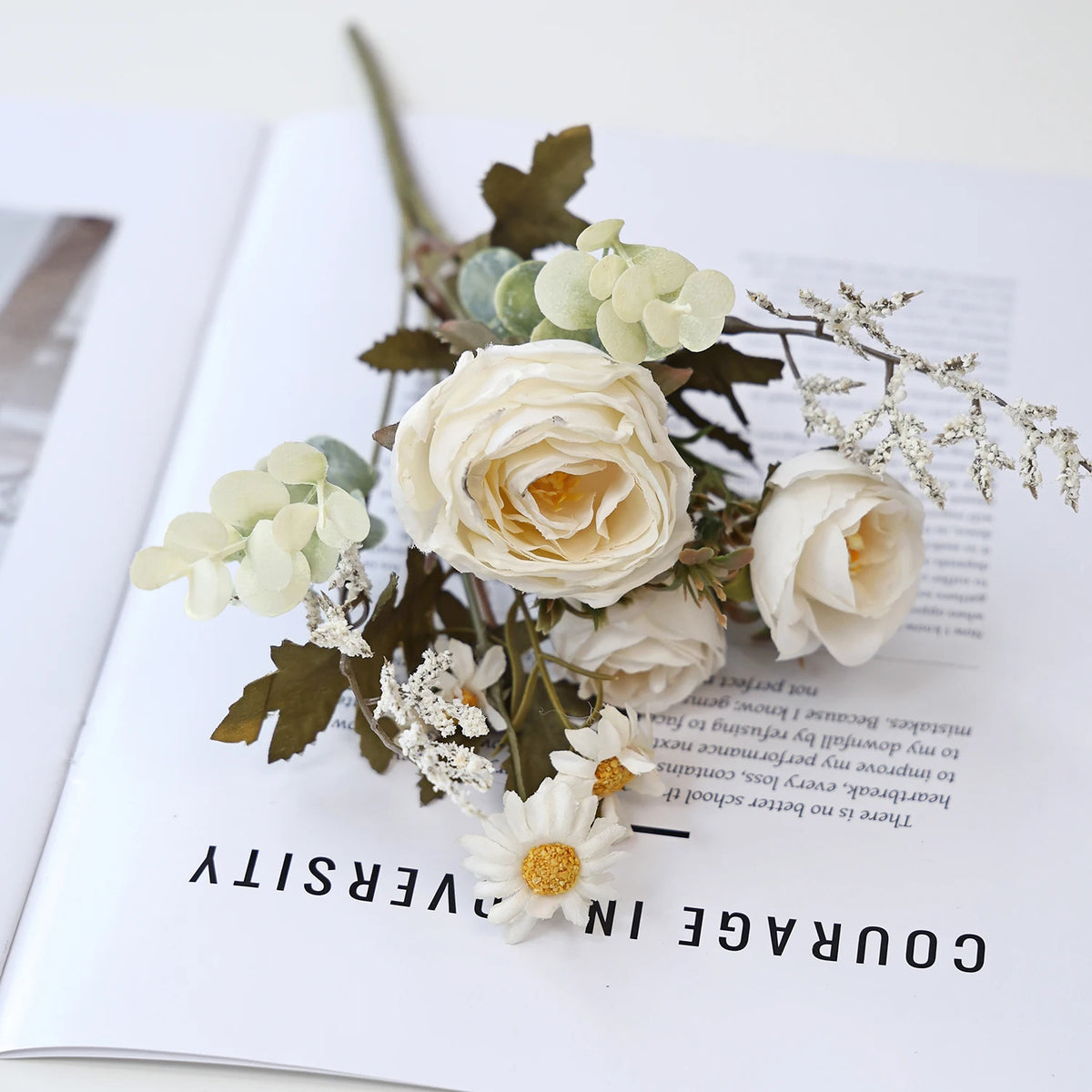 Silk Rose Artificial Flowers for Wedding, Home & DIY Décor Artificial Silk Flowers Babs color 1 1 pc