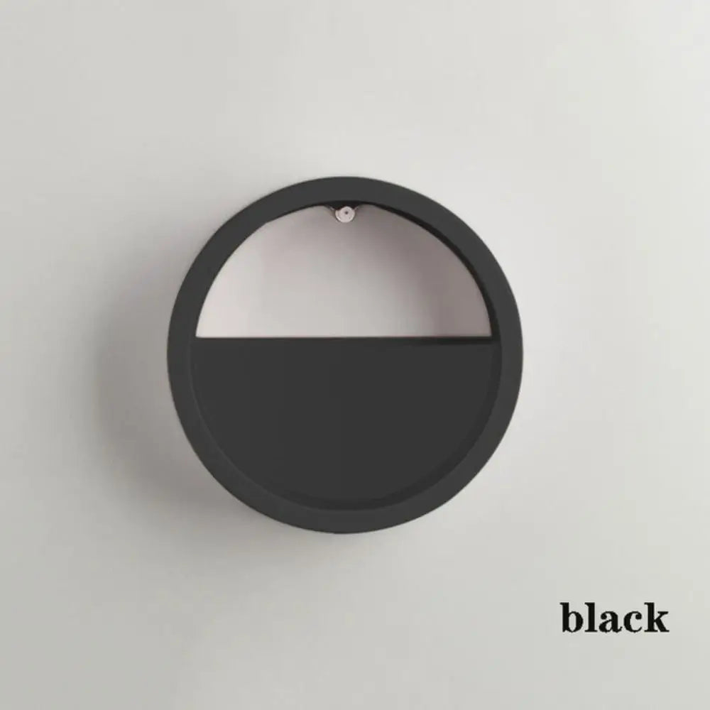 Wall-Mounted No-Drill Round Flower Pot | Hanging Planter Wall-Mounted Planter Babs Black-23cm