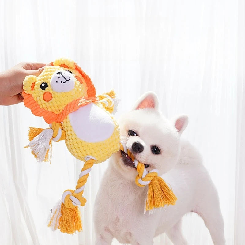 Pet Voice Plush Dog Toy – Squeaky Interactive Chew & Grind Doll Interactive Dog Toy Babs