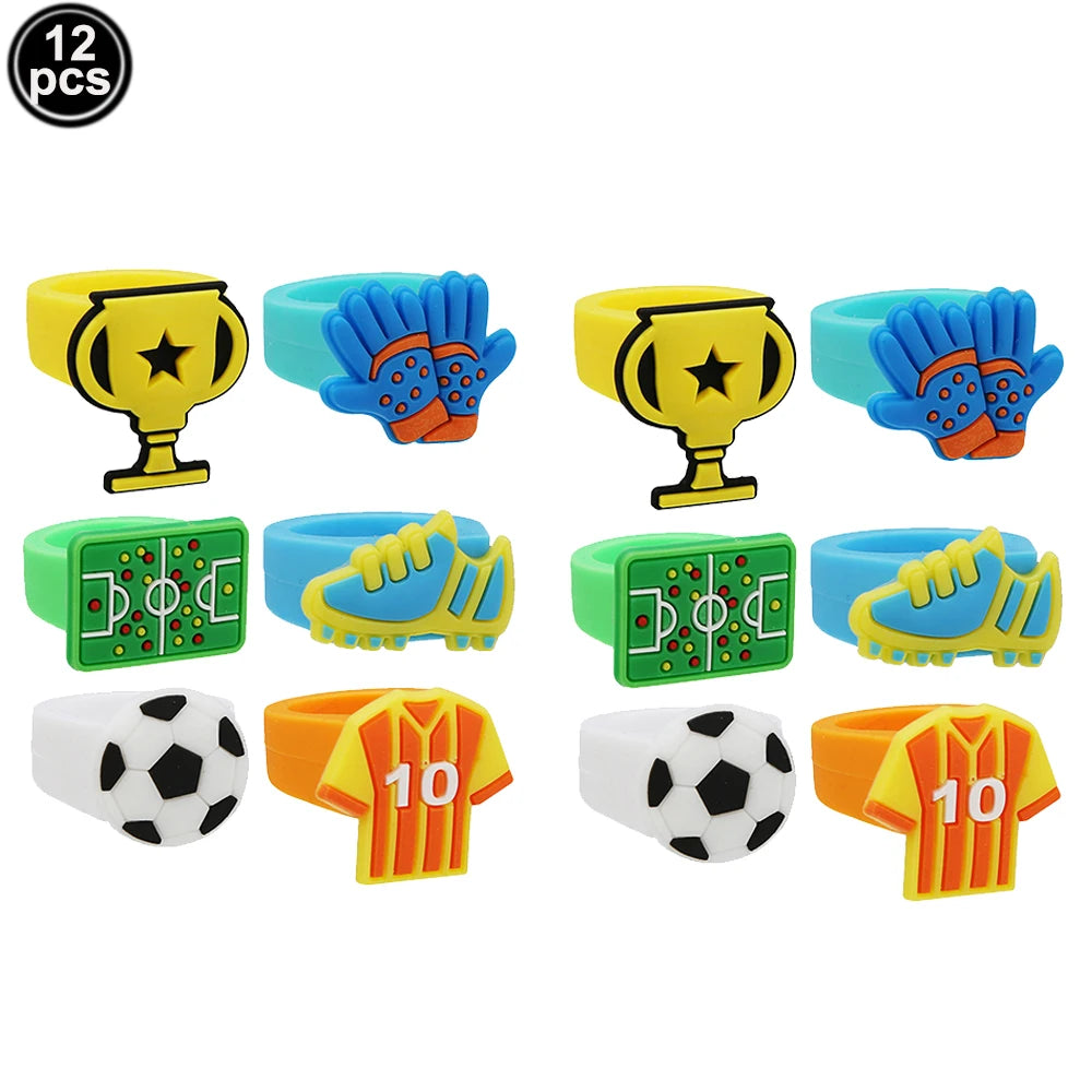 Soccer Theme 7th Birthday Party Decorations Set – Balloons & More Party Decoration Set Babs 12pcs Rings As pictures show