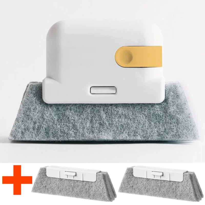 Window Groove Crevice Cleaning Brush – Replaceable Head Crevice Cleaning Brush Babs Yellow-2pcs Head
