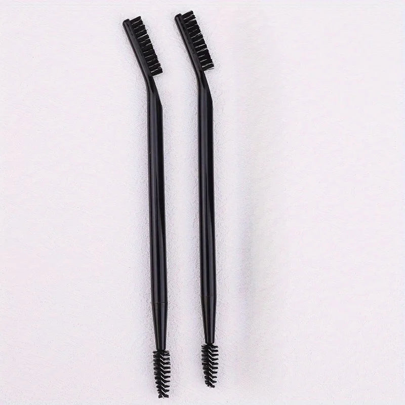 2-Pack Dual-Ended Eyelash Curler & Brow Brush Set Eyelash Curler Set Babs Black-2pcs