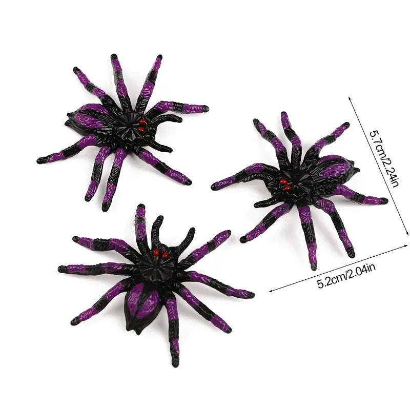 5Pcs Realistic Plastic Spiders Halloween Decoration Props Halloween Spider Props Babs
