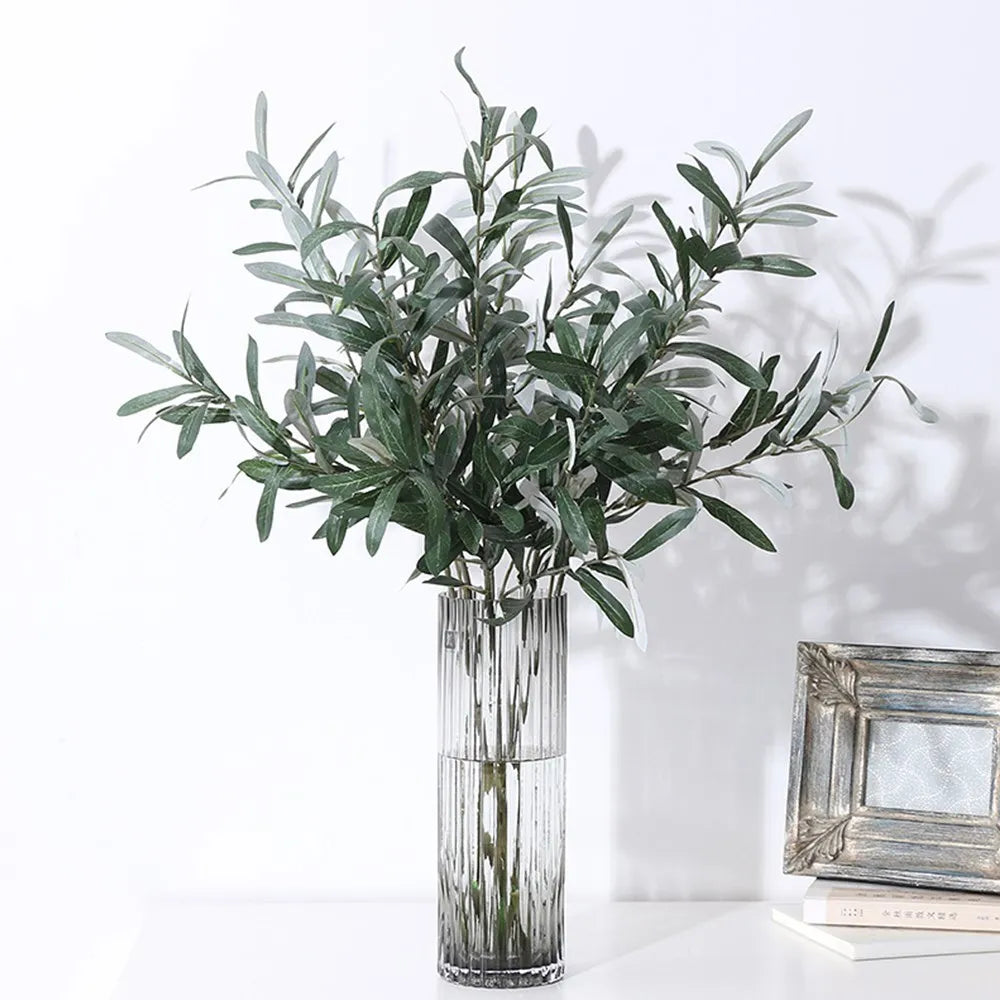 Artificial Olive Branch with Leaves & Fruits | Faux Plant Décor Artificial Plant Branch Babs