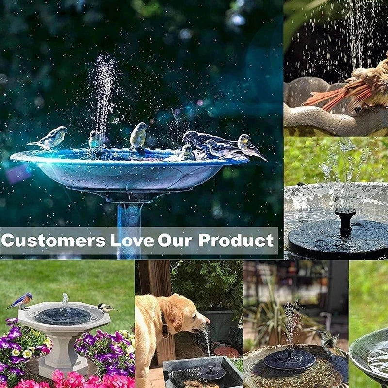 Mini Solar Floating Fountain – Bird Bath, Pond & Garden Solar Garden Fountain Babs