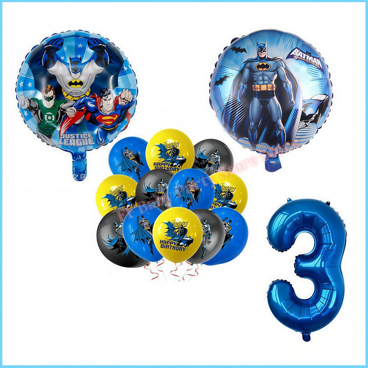 Bat Superhero Birthday Party Kit – Tableware, Balloons & Decor