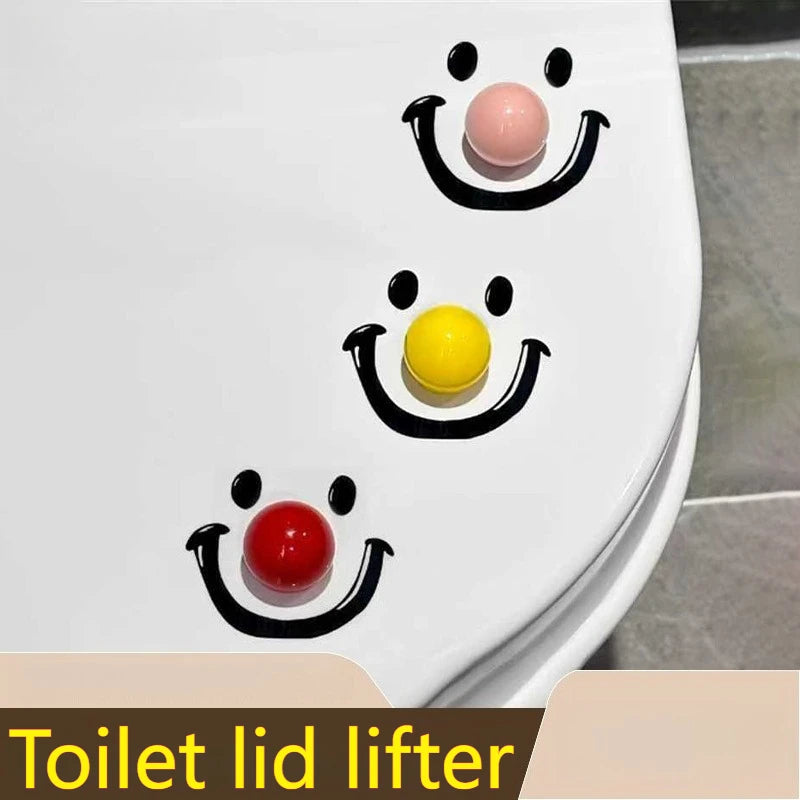 Smile Face Toilet Lid Lifter – Self-Adhesive Seat Handle Toilet Lid Lifter Babs