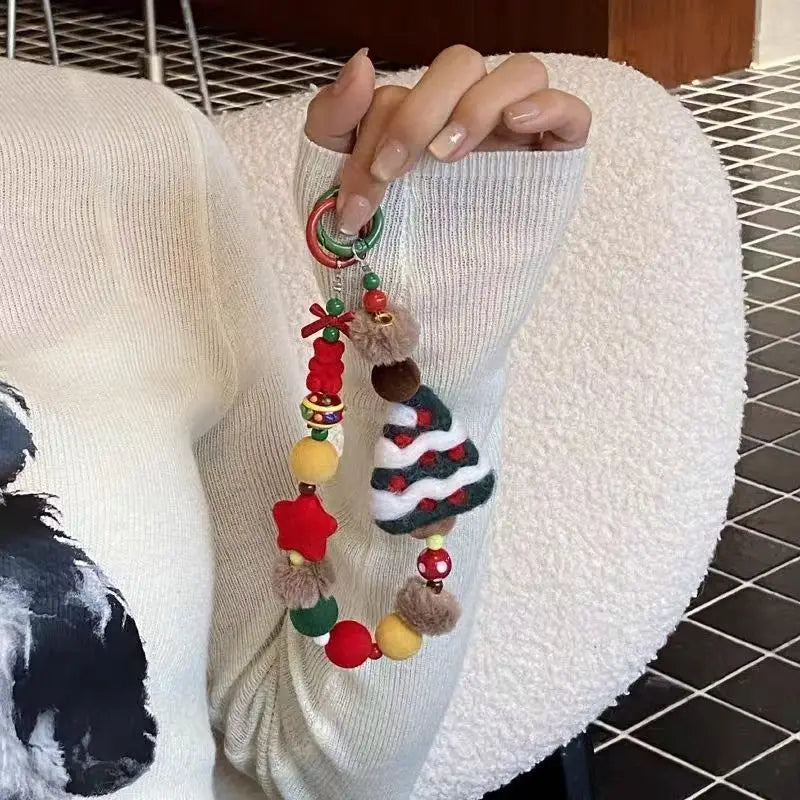 Wool Felt Christmas Tree Keychain Bag Pendant & Phone Charm Holiday Keychain Charm Babs