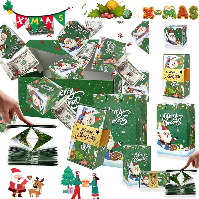 Exploding Gift Box – Christmas Pop-Up Surprise with Money Holders Pop-Up Gift Box Babs