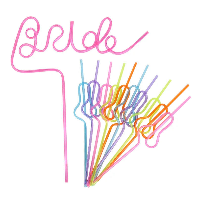 Bachelorette Party Straws – Bridal Shower & Hen Night Favors Party Novelty Straws Babs