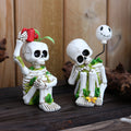 Skeleton Thinking Statue Set of 2 – Halloween Garden Decor Halloween Garden Statue Babs Thinking about the S