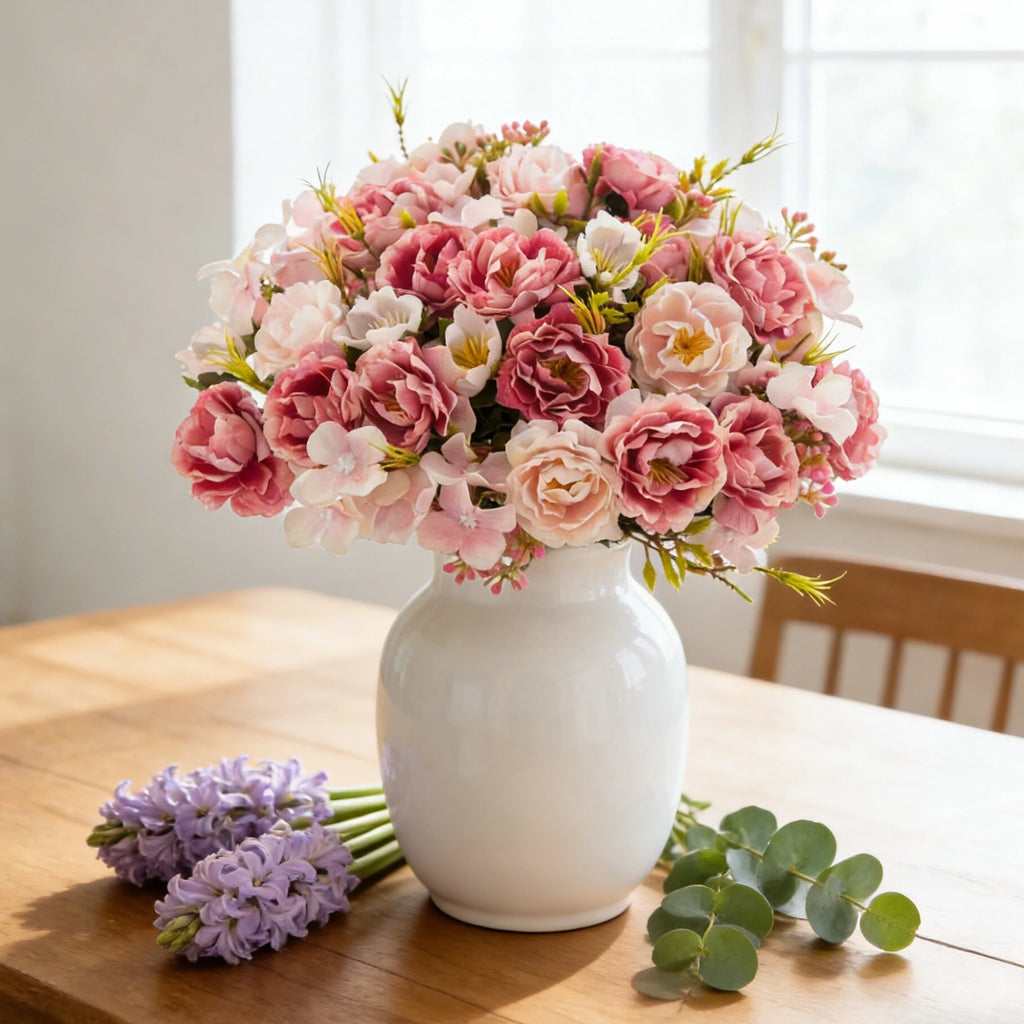 Artificial Silk Peony Rose Bouquet – Wedding & Home Decor Artificial Flower Bouquet Babs