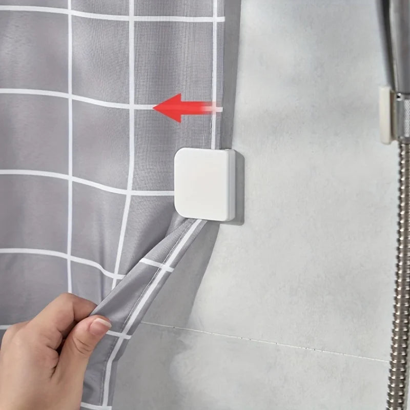 4-Pack Adhesive Shower Curtain Clips – Anti-Splash Bathroom Shower Curtain Clips Babs