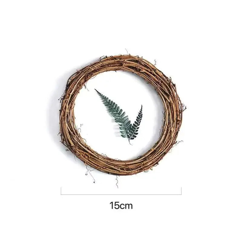 Autumn Rattan Wreaths 5/10 Pcs – Halloween & Wedding Decor Decorative Wreath Frames Babs 15cm 4 PCS