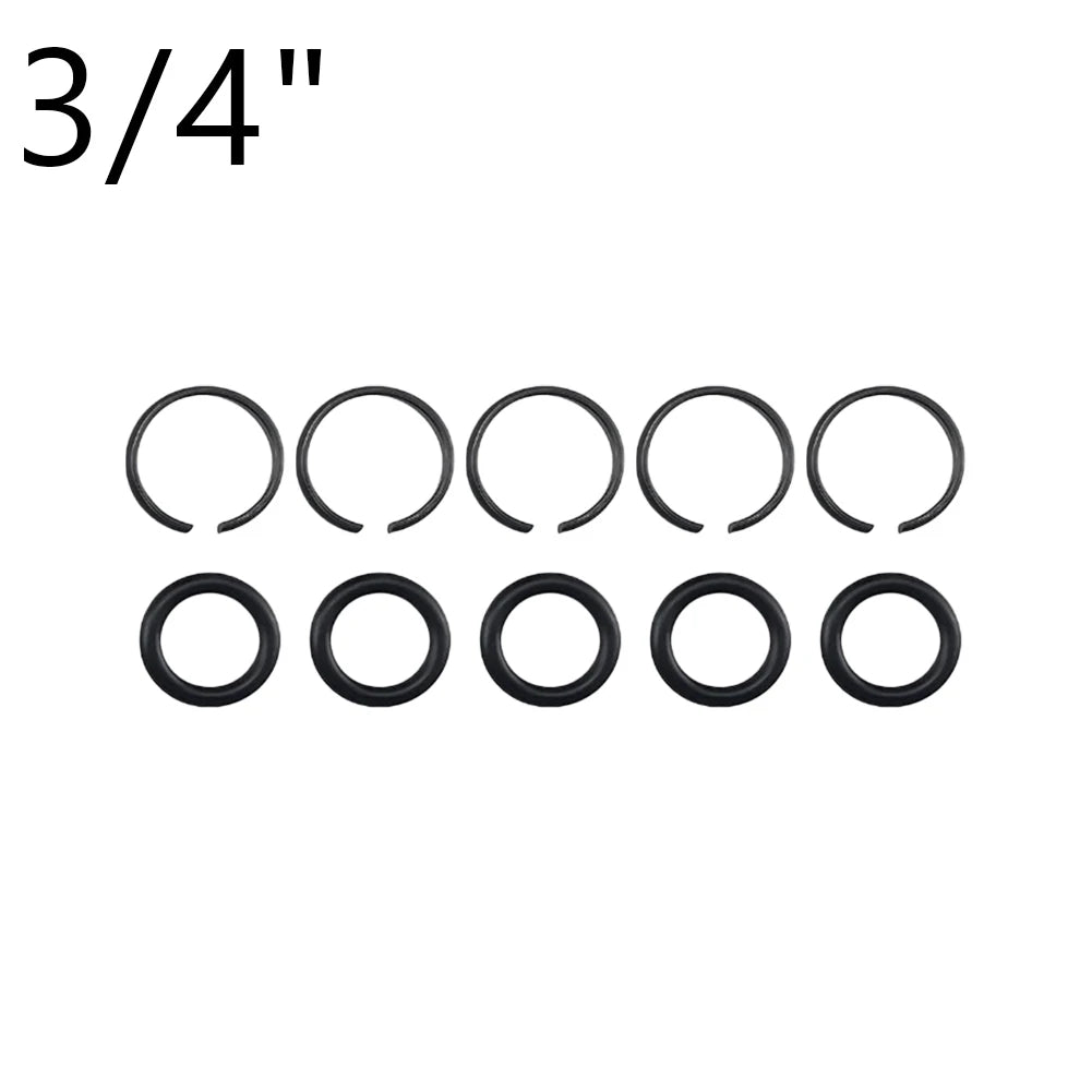 Impact Wrench Socket Retainer Rings with O-Ring – 5-Set Pack Impact Wrench Accessory Babs Silver