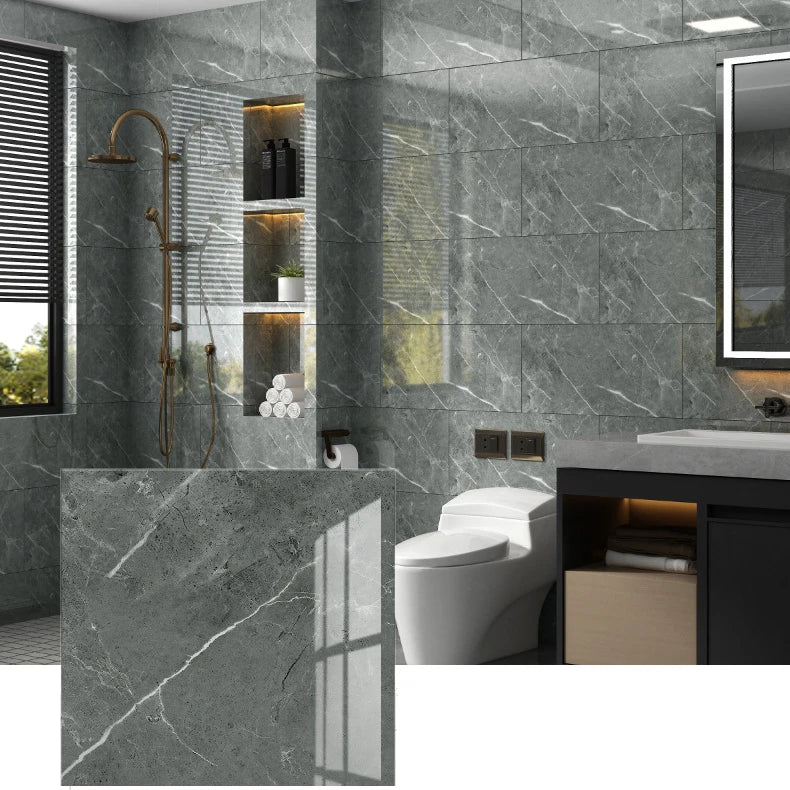 10-Pack Marble PVC Self-Adhesive Tile Wall Stickers 30×30cm Wall Tile Stickers Babs 6210-1 10pcs-30x30cm