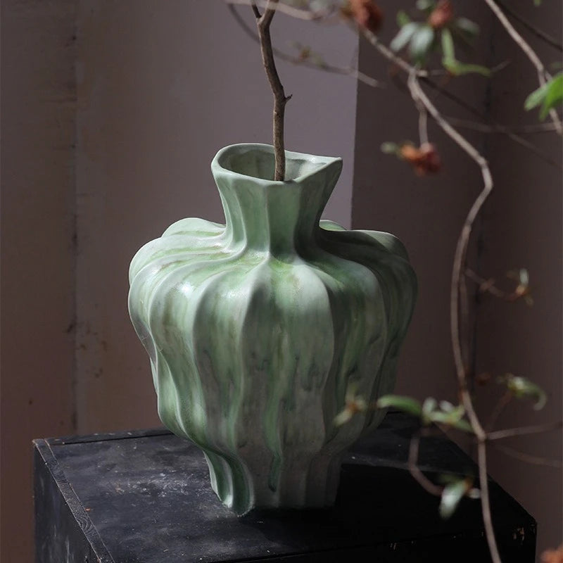 Glazed Ceramic Vase – Modern Desktop Flower Pot & Home Décor Ceramic Vase Babs
