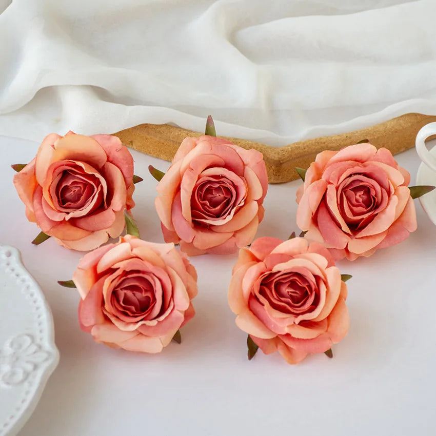 Silk Rose Artificial Flowers for Wedding & Home Décor (10/20 Pcs) Artificial Silk Flowers Babs color 5 10 pcs