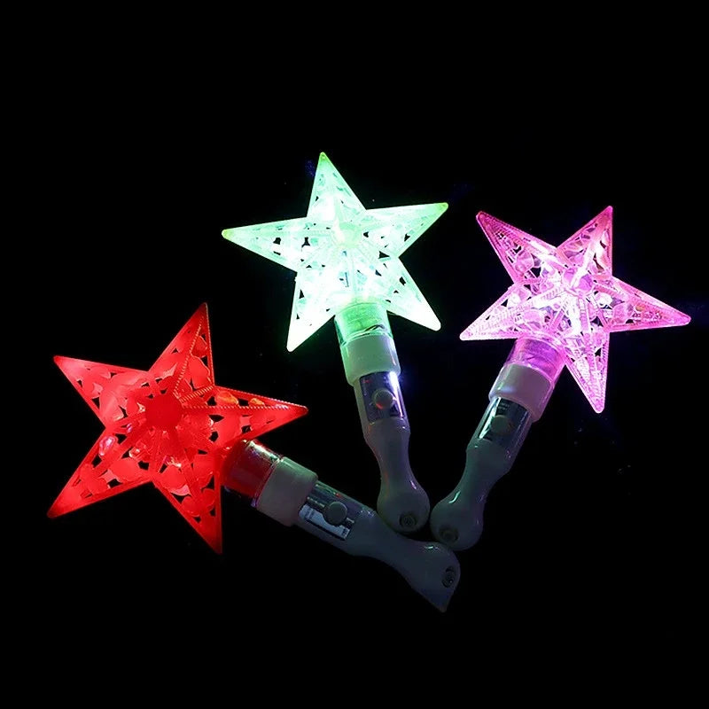 LED Star Fairy Wands Glow Party Supplies – 10 Pack LED Party Wands Babs mix colors