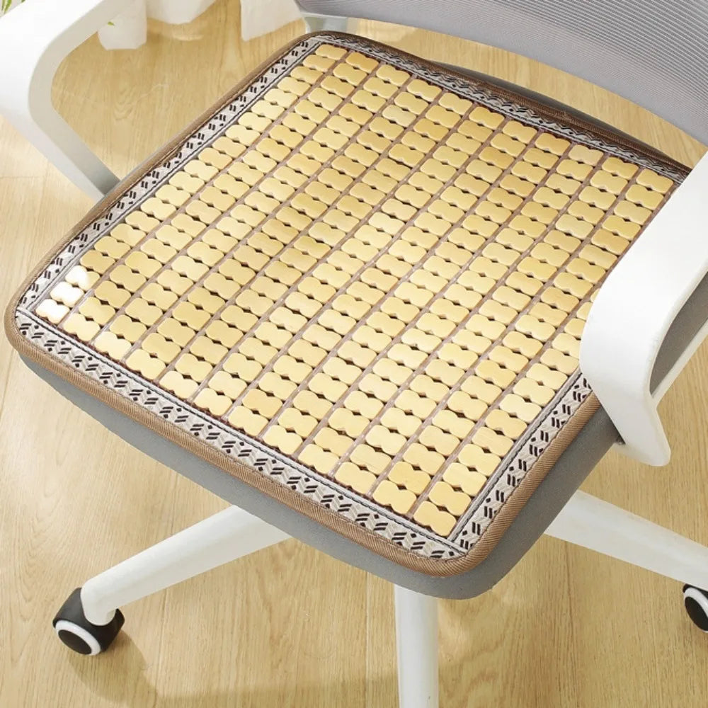 Bamboo Cool Chair Mat – Breathable Foldable Seat Cushion 40×40cm Bamboo Seat Cushion Babs Style C 40x40cm