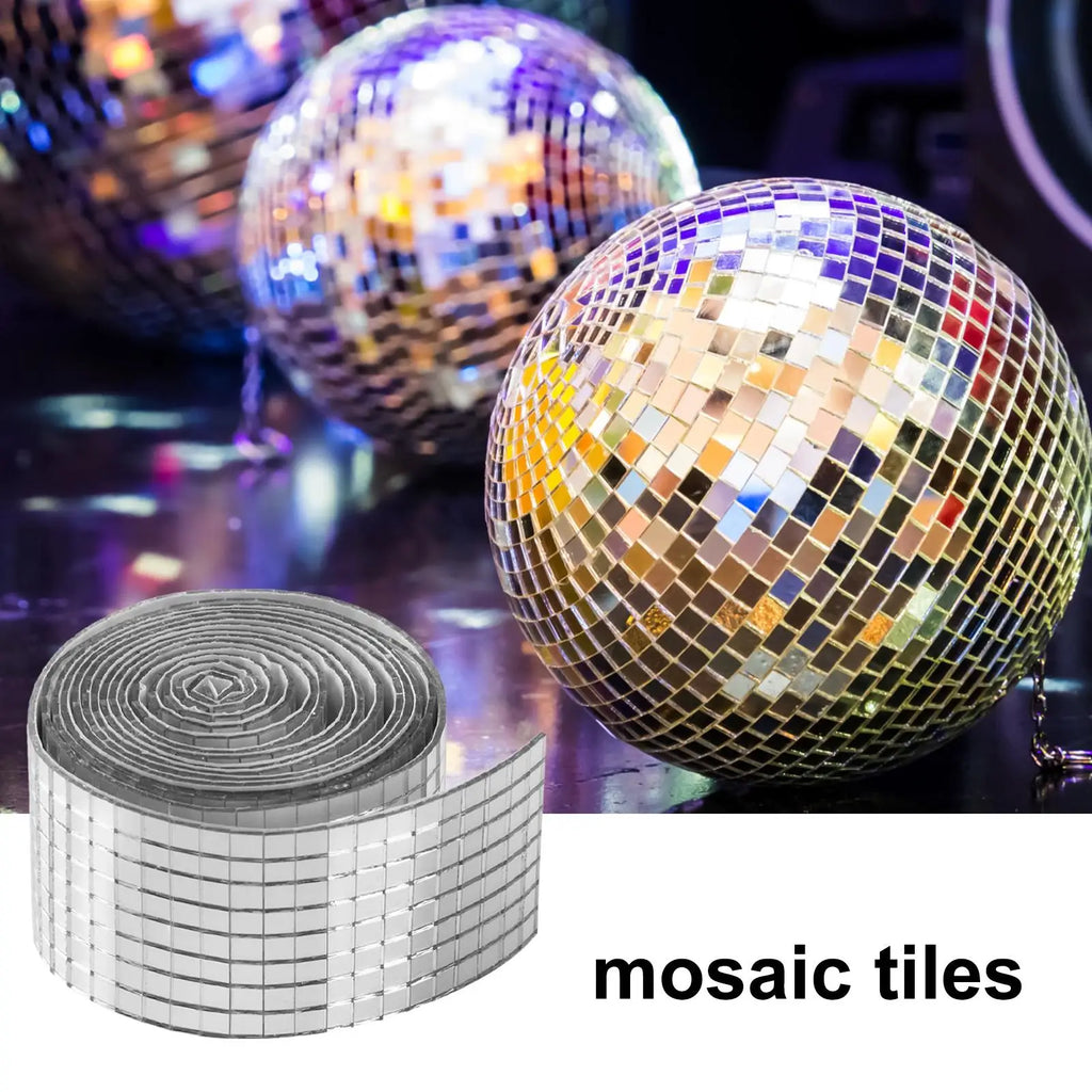 Self-Adhesive Mirror Mosaic Tile Stickers | DIY Disco Ball Decor Mirror Mosaic Stickers Babs