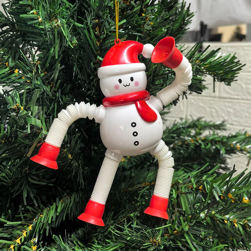 Santa Claus Extendable Christmas Ornaments 2025 – Kids Gift Christmas Tree Ornament Babs Snowman
