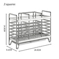 No-Drill Wall-Mounted Stainless Steel Utensil Holder & Rack Kitchen Utensil Holder Babs 3 squares