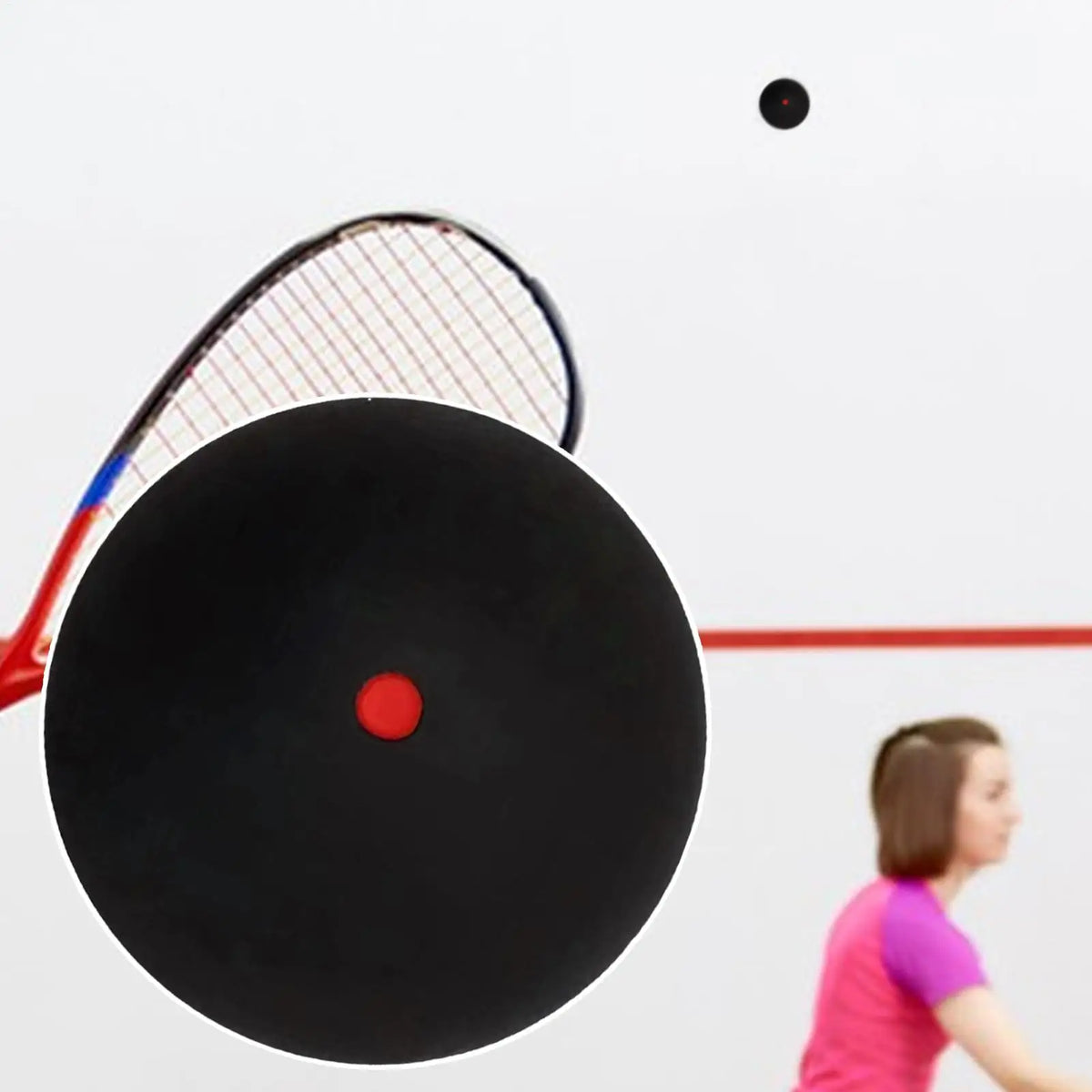 Natural Rubber Squash Balls – Red & Yellow Dot Training Squash Training Ball Babs