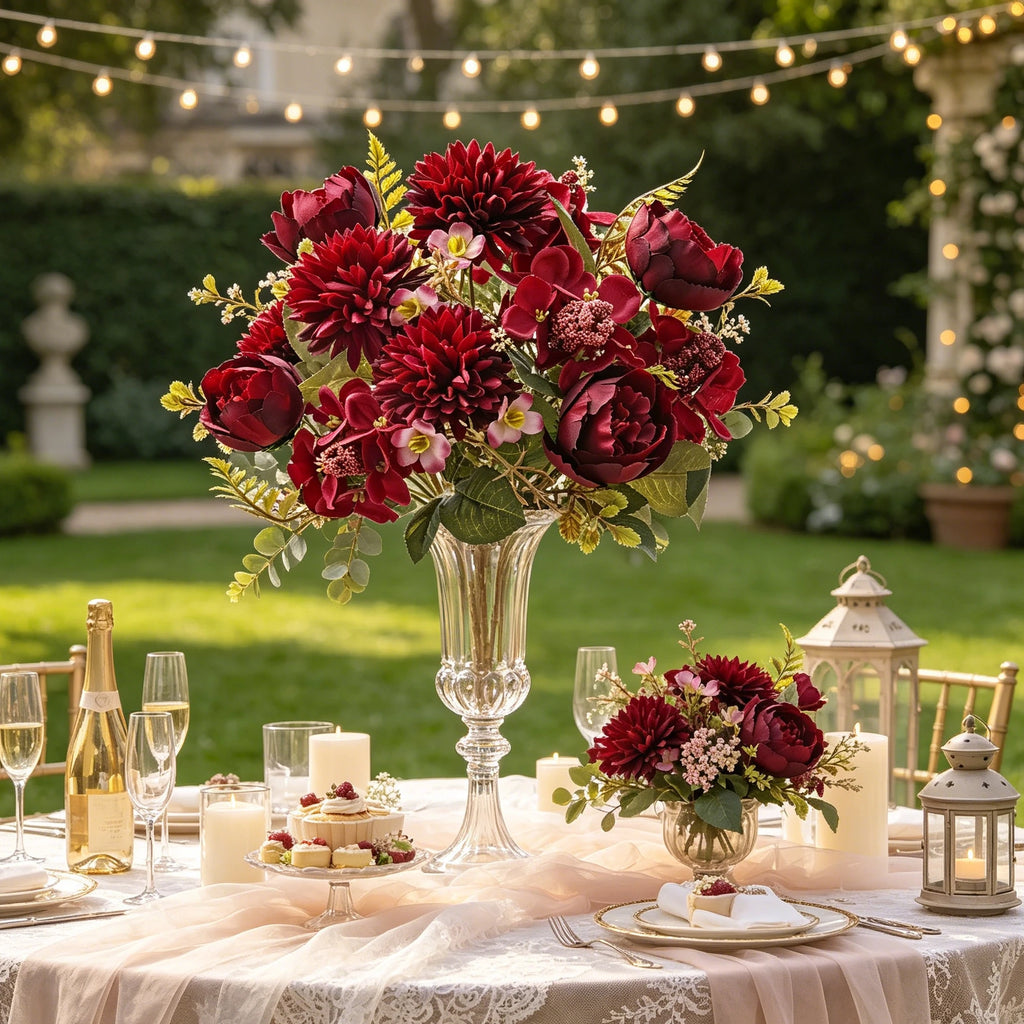 Silk Artificial Ball Chrysanthemum Flowers – Wedding & Home Decor Artificial Silk Flowers Babs