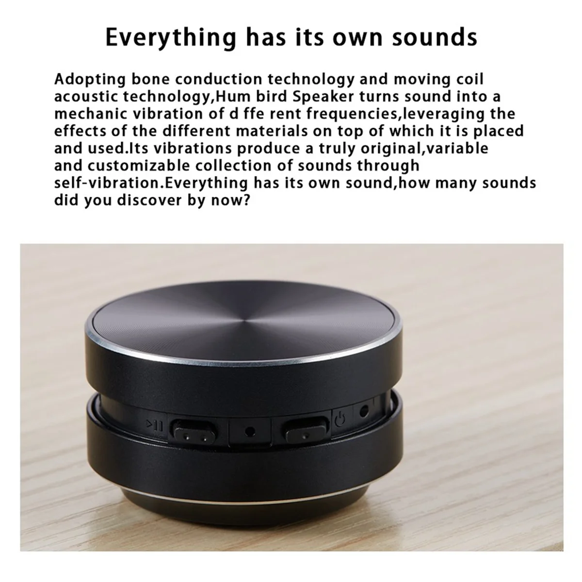 Portable Bone Conduction Bluetooth Speaker – Stereo Silver Bluetooth Speaker Babs