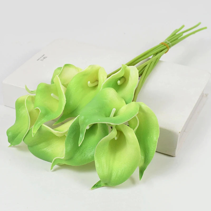 Real Touch White Calla Lily Artificial Flowers 5/10 Pcs Artificial Flowers Babs L 5pcs