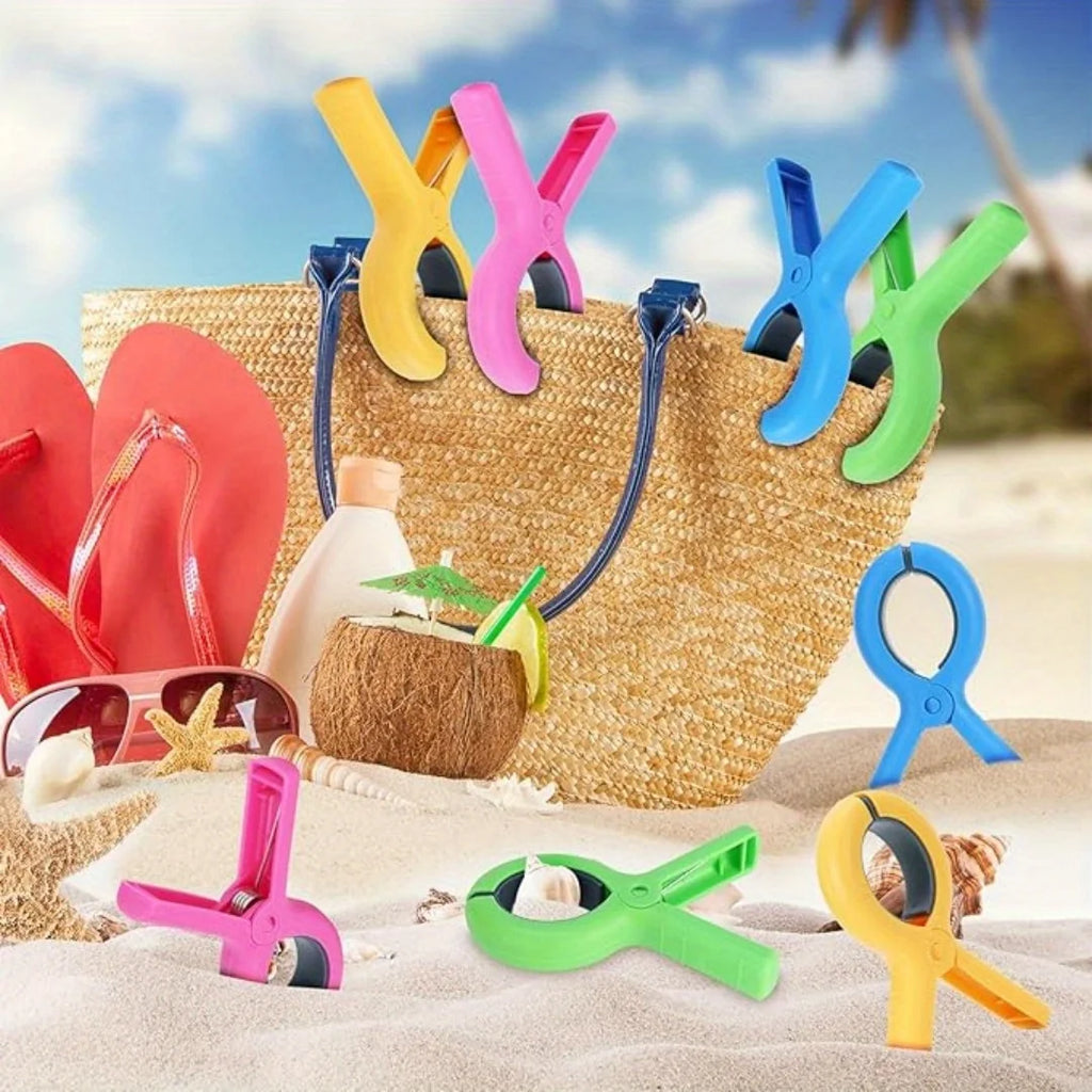 Beach Towel Clips for Chairs – Multicolor 4/8 Pack Beach Towel Clips Babs